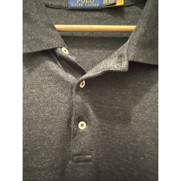 Polo Ralph Lauren Shirt Mens 3XB Black Polo Short Sleeve Soft Cotton Flesh Pony - Picture 4 of 4